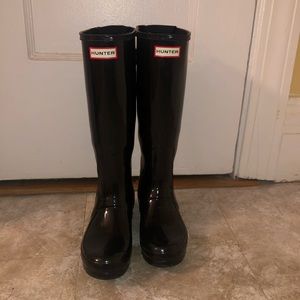 Hunter Adjustable Back Gloss Waterproof Rainboot